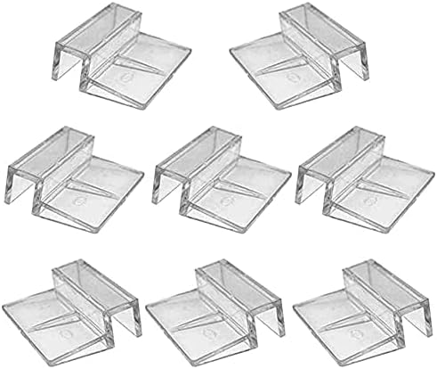 Akvarijní kryty |  8 kusů skleněných krytů na akvária 8 mm, akvarijní klipy na sklo, podpěry krytů, univerzální klipy na víko, průhledné klipy na skleněné kryty, podpěry pro akvária bez rámu Akvarijní kryty Akvarijní kryty