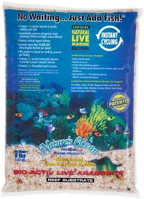 Akvarijní substrát |  Celosvětové importy Nature’S Ocean Bio-Activ živý aragonitový útesový substrát – 3,6 kg, prémiový akvarijní substrát pro akvária, živý aragonit zlepšuje filtraci a kvalitu vody. Akvarijní substrát Akvarijní substrát