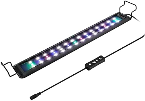 Akvarijní světla |  16W Plnospektrální akvarijní LED osvětlení s 10 úrovněmi jasu, bílé, modré, červené a zelené LED diody, časovač 6H, 8H, 12H, RGB osvětlení pro sladkovodní akvária o velikosti 16~24 palců, vodní rostliny, tropické okrasné ryby. Akvarijní světla Akvarijní světla