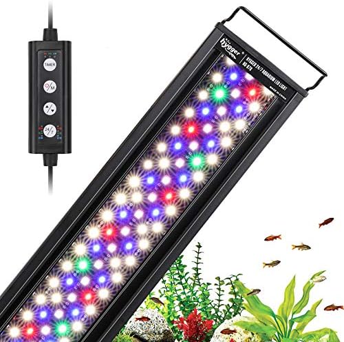 Akvarijní světla |  26W 24/7 Osvětlení Akvária LED Světlo, Režim Východu Slunce – Denní Světlo – Měsíční Světlo a DIY Režim, Nastavitelný Časovač, Nastavitelná Jasnost Světlo pro Akvárium s Rozšiřitelným Držákem, 7 Barev pro Rostlinné Akvárium Akvarijní světla Akvarijní světla