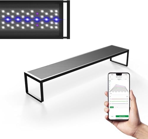 Akvarijní světla |  Magtool Brite Series Auto Akváriové LED Světlo s Aplikací Ovládanými RGB+W LED, Rozšiřitelný Držák ve Stylu ADA, Podporuje Vlastní Barvy Východu/Západu Slunce v Manuálním/Automatickém/Vlastním Režimu (Brite 6) Akvarijní světla Akvarijní světla