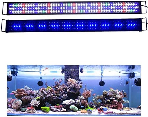 Akvarijní světla |  Vylepšené akvarijní osvětlení LED plného spektra 60-72 palců kryt lampy pro sladkovodní mořské rostliny 150-180 cm vícerozměrné dekorativní osvětlení Akvarijní světla Akvarijní světla